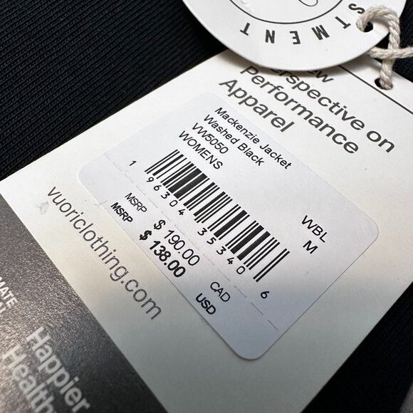 Vuori Mackenzie Jacket Medium Washed Black Cotton Shacket Chore Coat Inspo NWT - Picture 10 of 16